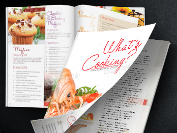 whats cooking multipurpose cookbook magazine template